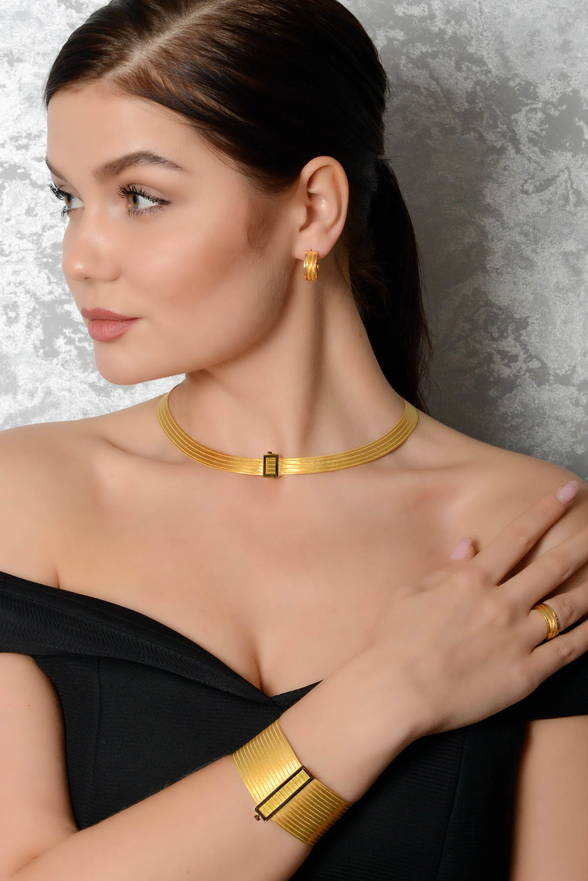 Elegant Hasır Toka 15 Bilezik 5 Gerdanlık Hasır Set