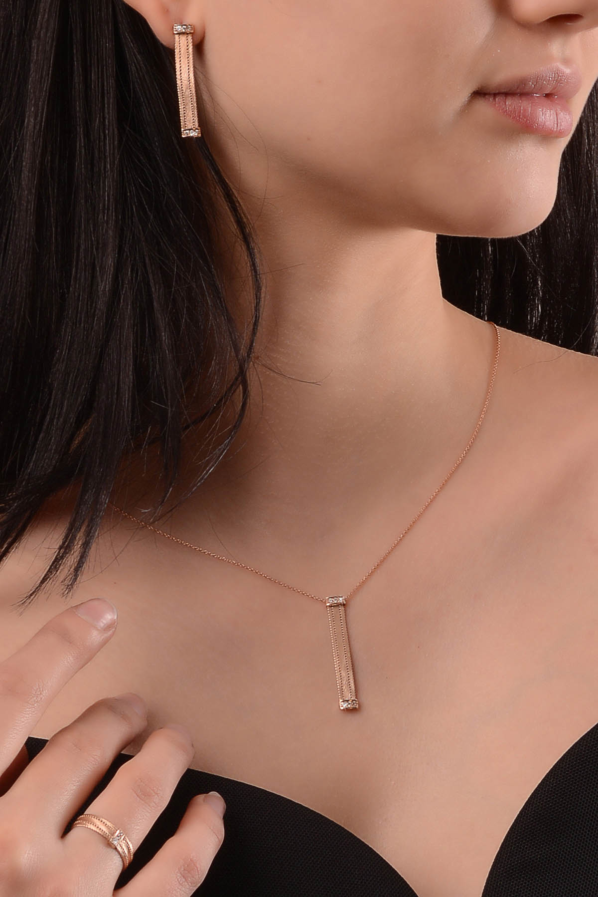  Jora Pırlantalı Rose Trabzon Set