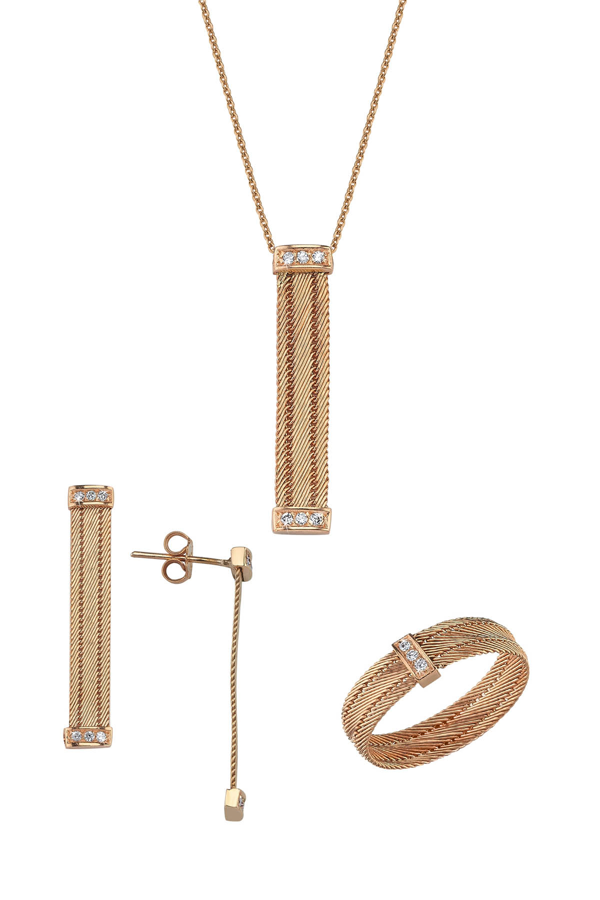  Jora Pırlantalı Rose Trabzon Set