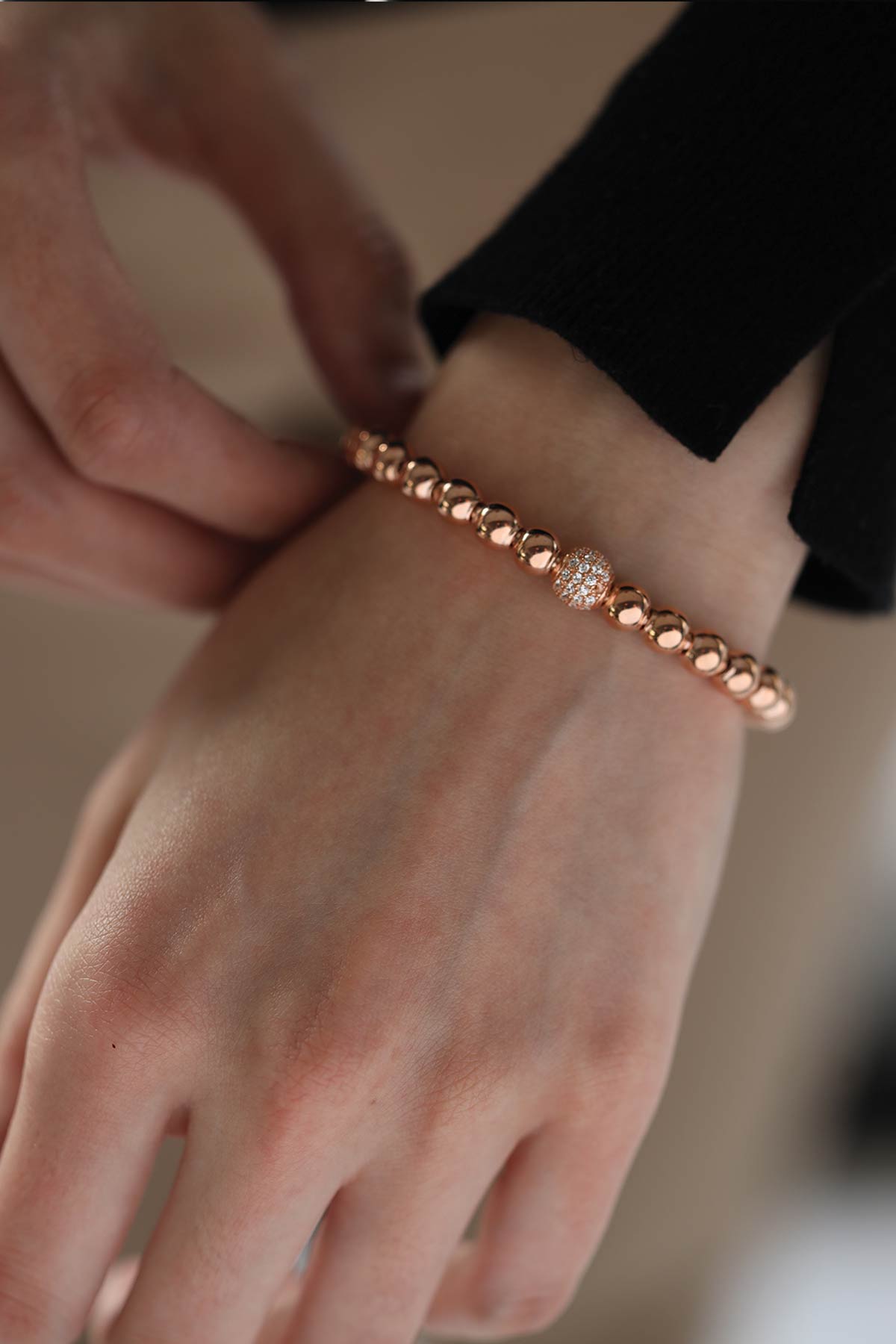Altın Bileklik Esnek Rose