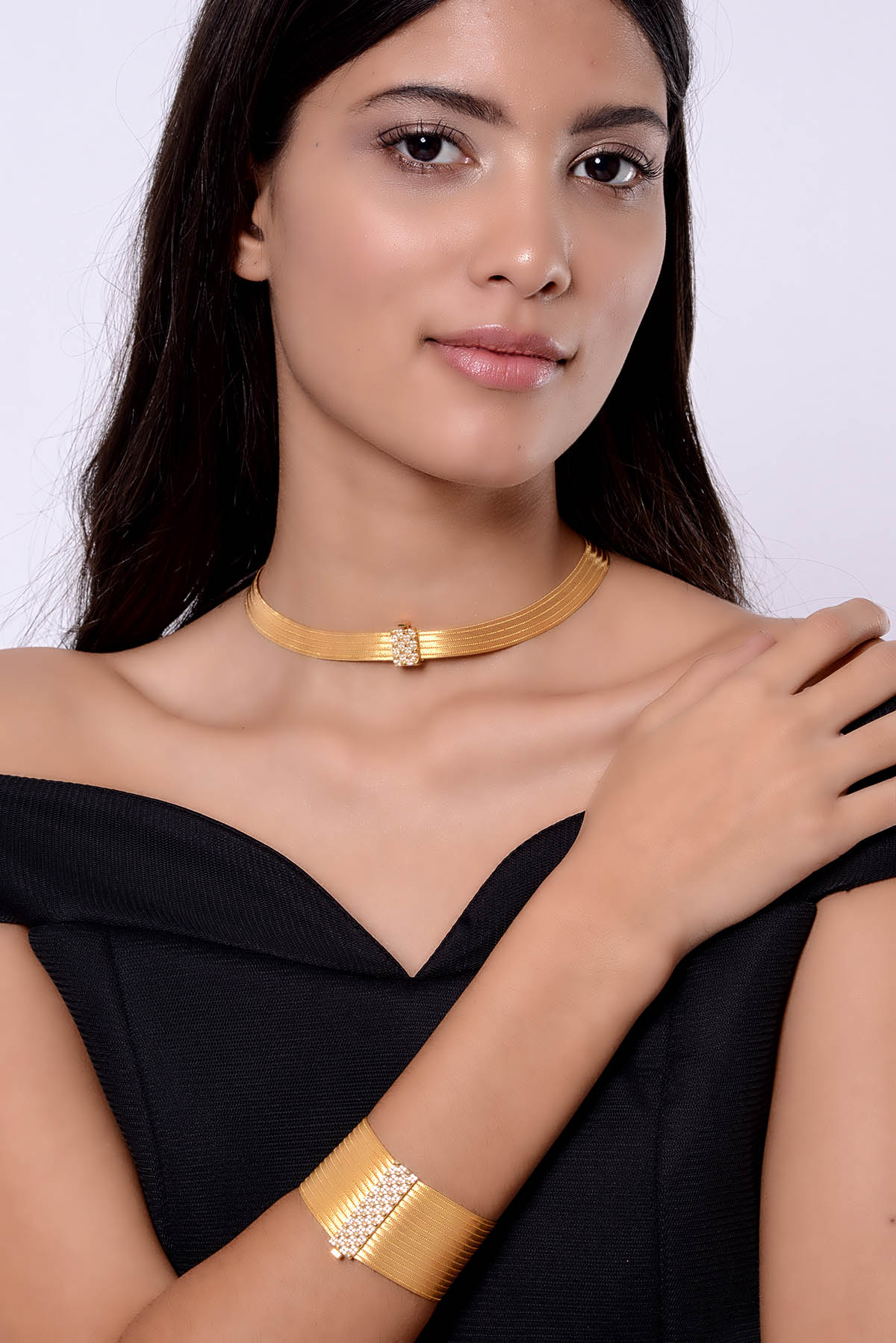 Elegant Piramit 15 Bilezik 5 Gerdanlık Hasır Set