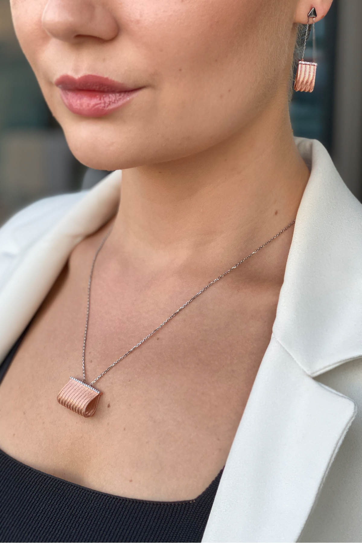 Pırlantalı Trabzon Hasır Rose Set