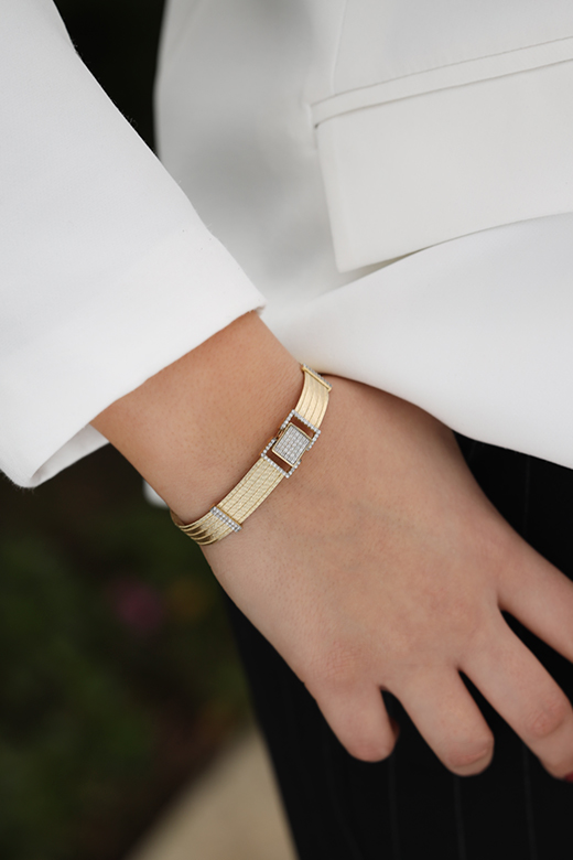 Pırlantalı Altın Bileklik Elegant